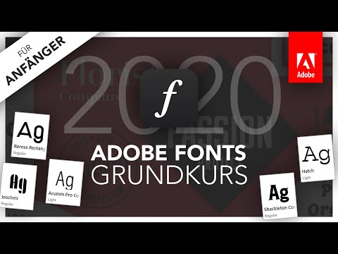 Adobe Fonts 2020 (Grundkurs für Anfänger) Deutsch (Tutorial)