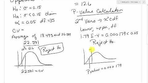 Testing a Claim about a Standard Deviation