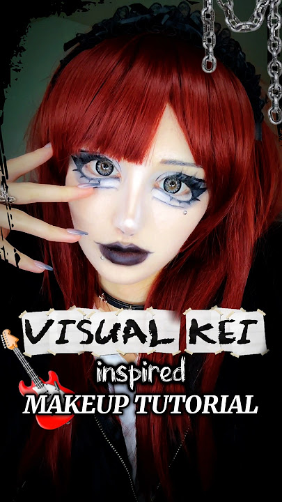 VKEI MAKEUP TUTORIAL🖤🎸(on NON-ASIAN FEATURES!) #makeuptutorial #makeup #vkei #visualkei