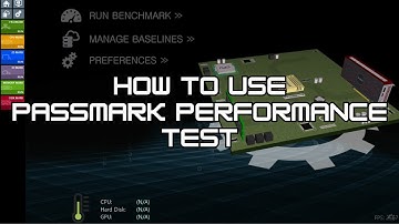 How To Use Passmark Performance Tests | Tutorial