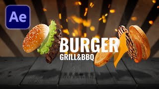 Cinematic Burger Scene Animation in After Effects | Motion Graphics Tutorial