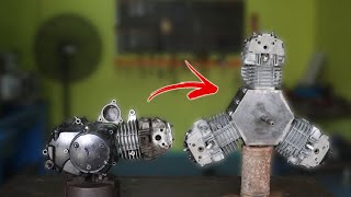 I Turn One Cylinder Engine Into Radial Engine (part 1)