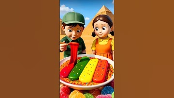 Squid Game Al Edible Slime Rainbow ASMR | Satisfying Food ASMR #squidgame #squidgame2 #ai #asmr