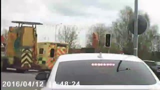 Dashcam video of ambulance crash in Wrexham