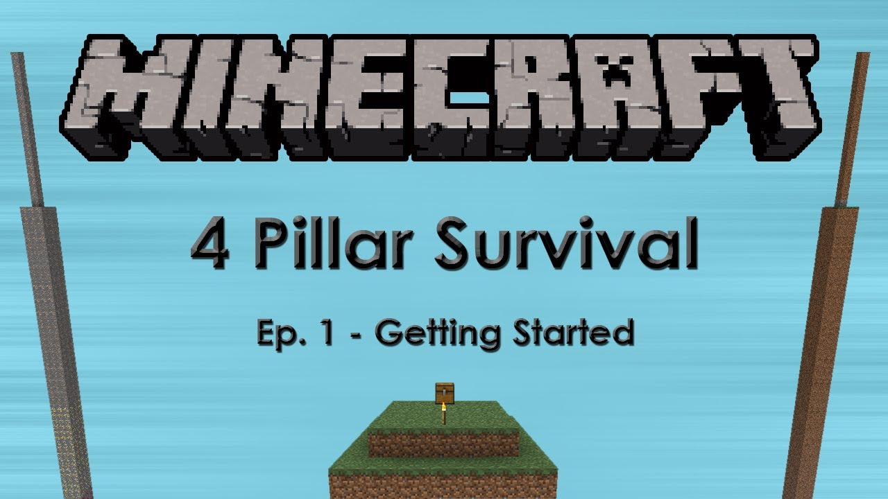 minecraft-4-pillar-survival-ep-1-getting-started-youtube
