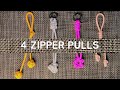 4 Awesome Paracord Zipper Pulls | Easy Zipper Pull Ideas
