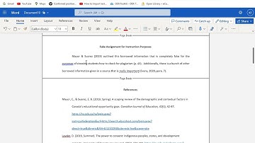 How to Create a 7th ed. APA References Page in Microsoft 365