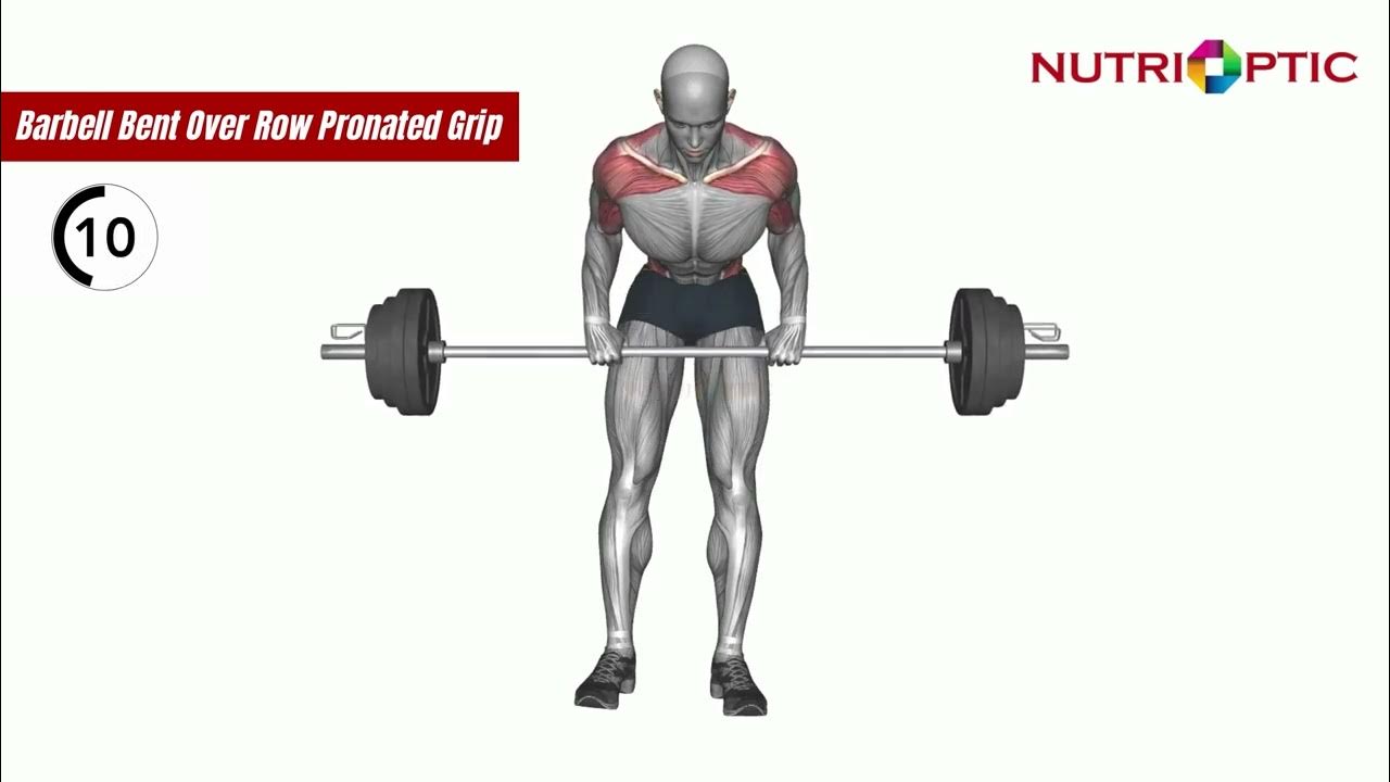 Barbell bent over row pronated grip 1 YouTube