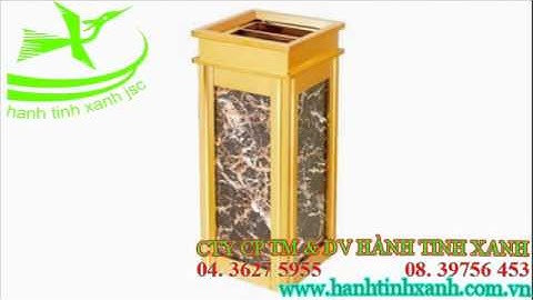 BÁN THÙNG RÁC INOX ĐÁ HOA CƯƠNG TẠI VŨNG TÀU - THÙNG RÁC ĐÁO HOA CƯƠNG CHO RESORT
