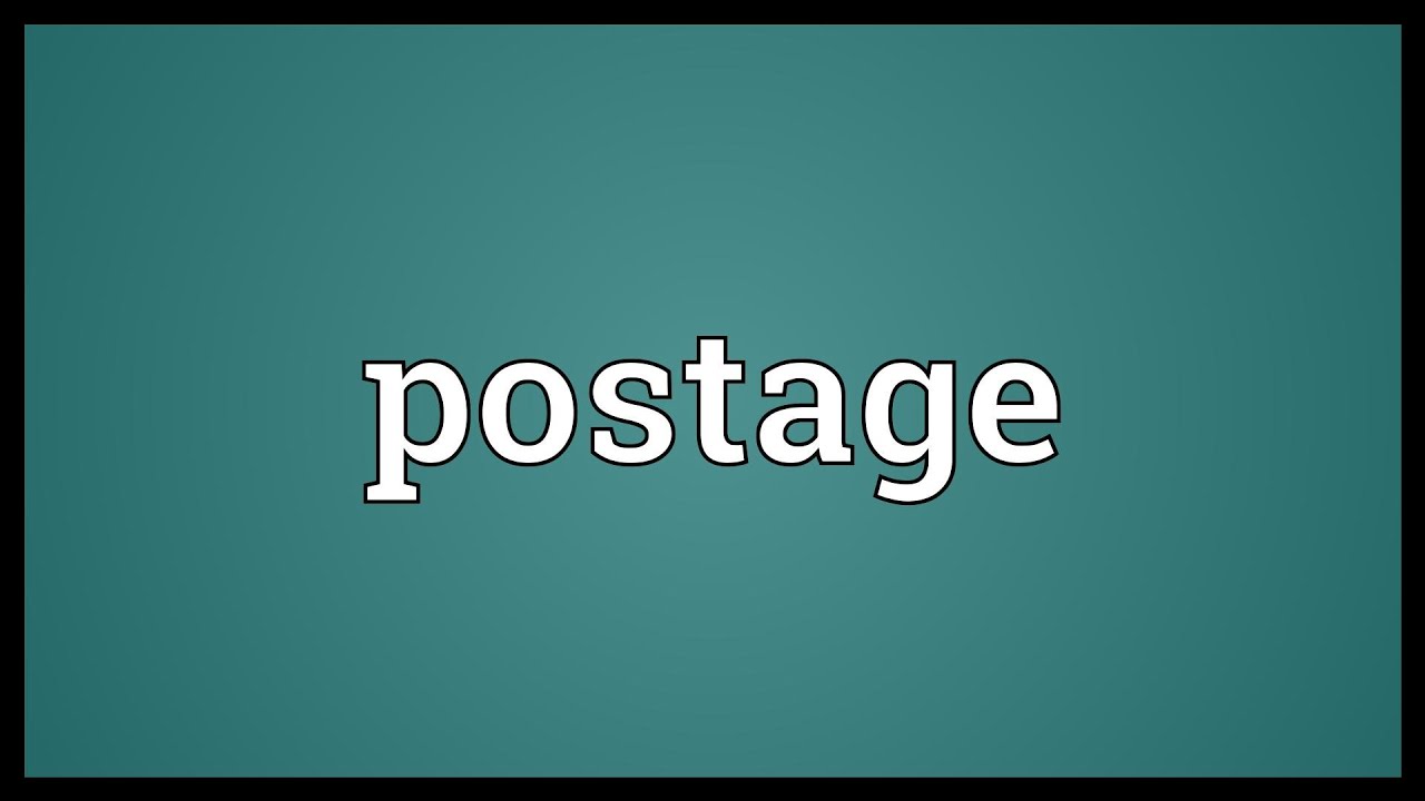 Postage Meaning YouTube