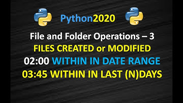 Python get files created or modified with a date range | Python get files created in last n days