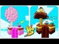 CANDY GIRL ISLAND vs CHOCOLATE NOOB SKYBLOCK! NOOB SURVIVAL in MINECRAFT