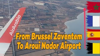 Air Arabia Maroc flight 30116 From Brussel Zaventem To Aroui Nador airport