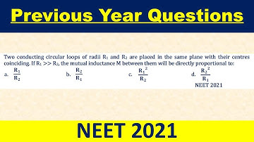 Two conducting circular loops of radii R1 and R2 are placed in the same plane with their centres c