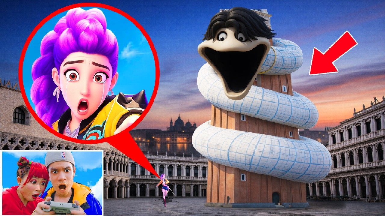 現実世界で午前3時、ドローンが上空から捉えたハングリーワームに変えられたSAJA BOYSをHUNTRIXが救った瞬間