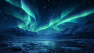 Silent Arctic Night 🌌Northern Lights Aurora Ambience | TV & Projector