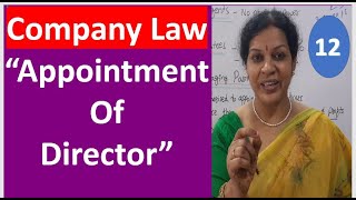 12. "Appointment of Director" - Company Law