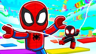 TINY vs GIANT Obby with Spiderman & Miles in Roblox!