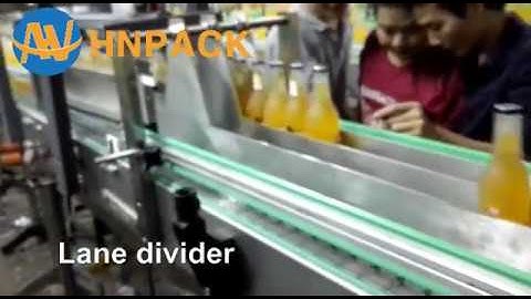 Hennopack  Lane divider for glass bottle case packer system