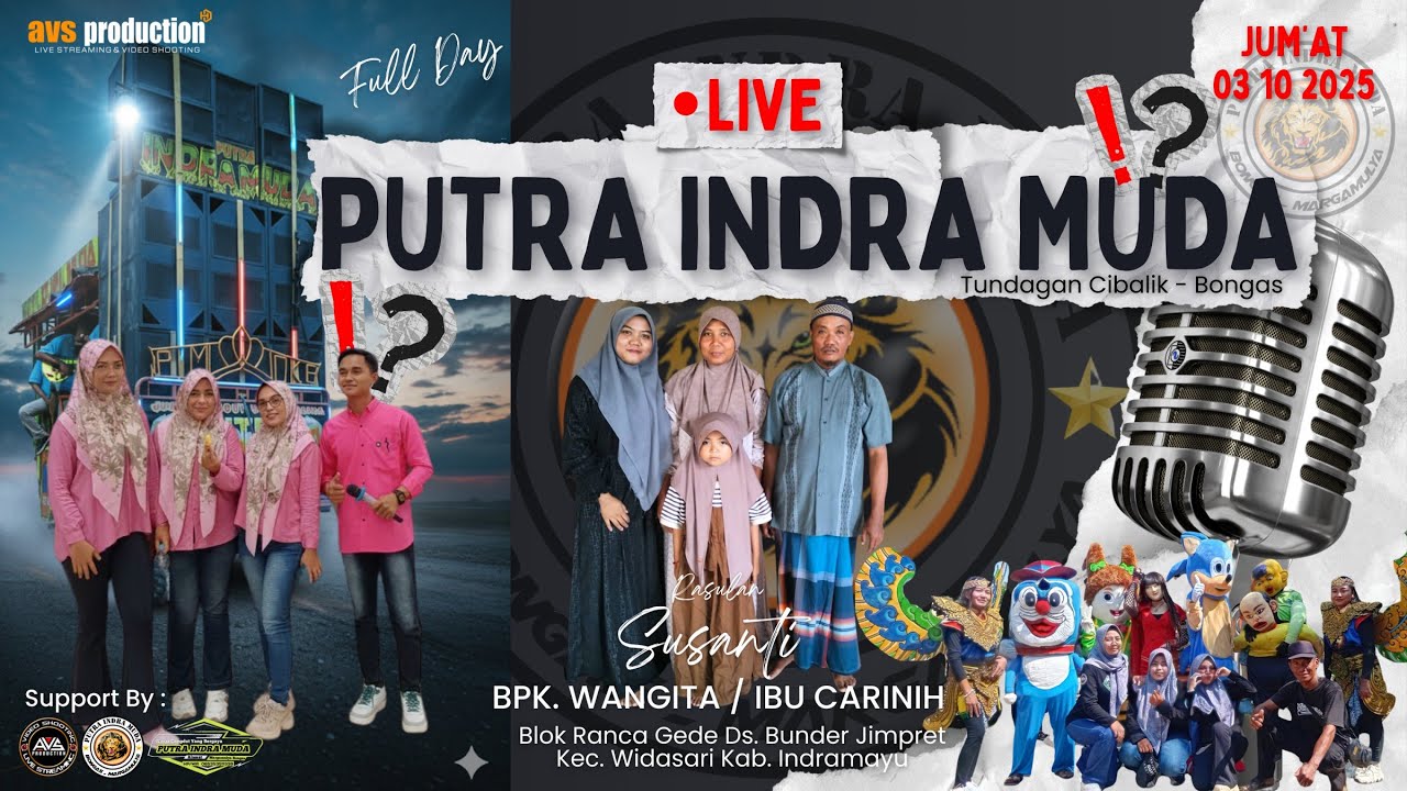 LIVE STREAMING || PUTRA INDRA MUDA || BPK. WANGITA / IBU CARINIH || LIVE BUNDER JIMPRET, 03 10 25