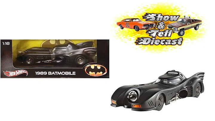 4K Show of Hot Wheels Heritage Series X5533 1/18 1989 Batmobile - Batman