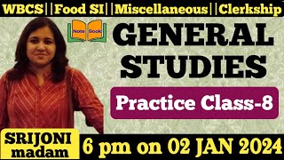 GENERAL STUDIES Practice| Class-8 | All Competitive exams  | Srijoni madam | Note Book