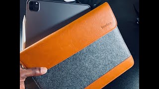 tomtoc Leather Felt Sleeve Case for 2020 iPad Pro 11