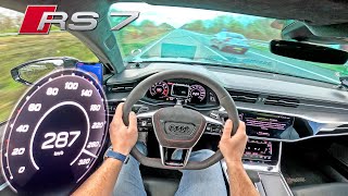 Audi Rs7 C8 Fighting Its Way Through Traffic On The Autobahn!