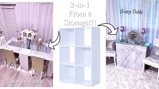 HOW TO DIY 2 IN 1 STORAGE AND DINNING TABLE FOR SMALL SPACES