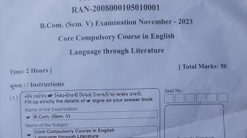 English  paper solution 2023 T.Y.B.COM  SEM-5  VNSGU