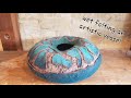 Hand felted vessel / sculpture with cutaway resist timelapse at Spry Whimsy