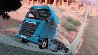 BeamNG Drive - Truck VS Very Dangerous Ramp ⛔