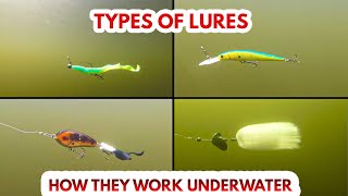 Fishing lures action underwater. How does different types of fishing lures move / work?