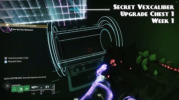 Destiny 2 - Vexcaliber Glaive 1st chest location (Week 1) - NODE.OVRD.AVAL - Exotic Mission