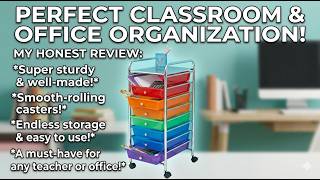 Classroom Home Organization Hack 10-Drawer Rolling Organizer Review Teacher Must-Have