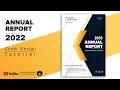 How to create annual report cover page design in ms word 2022 tutorial