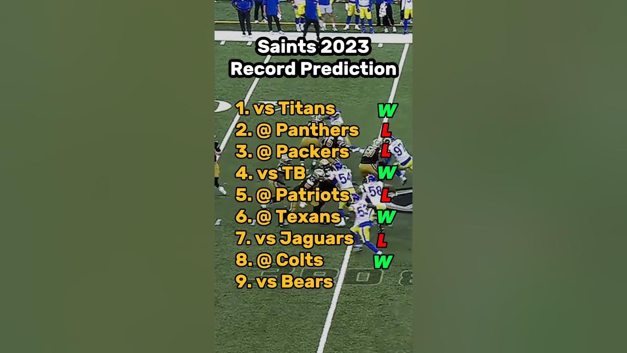 New Orleans Saints 2023 NFL Record Prediction shorts YouTube