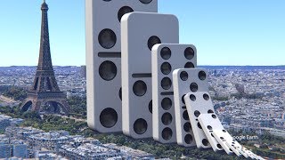 Domino Effect V10 The largest domino simulation on Real Footage Resimi