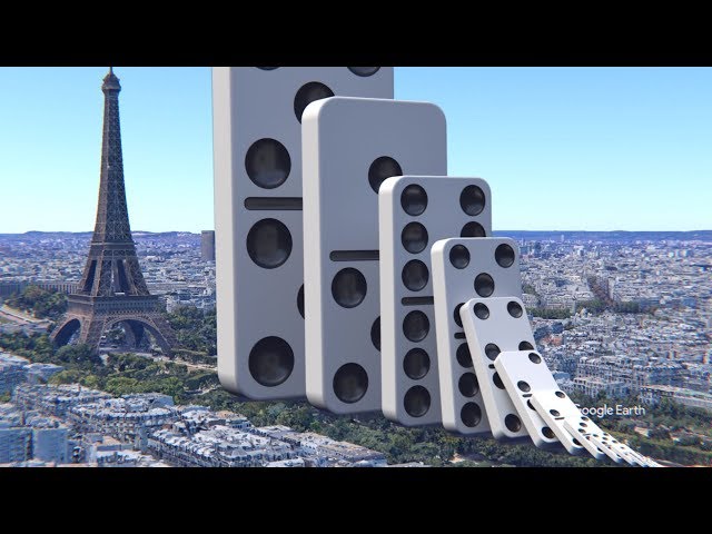 Domino Effect V10 The largest domino simulation on Real Footage class=