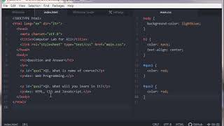 3.11 HTML - ID and Class Attribute