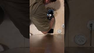 Replacing a separated flange with a repair brass flange.