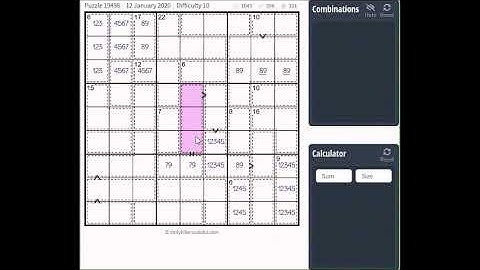 Daily Killer Sudoku 19498