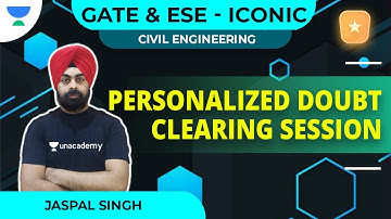 Personalized Doubt Clearing Session | GATE & ESE- Iconic | Civil | Jaspal Singh