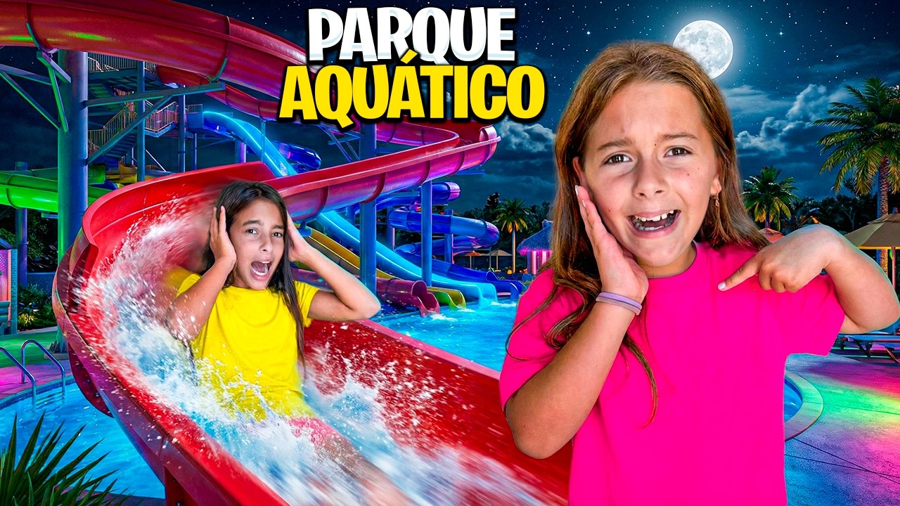 TUDO QUE FIZEMOS PASSANDO A NOITE EM UMA PARQUE AQUÁTICO!
