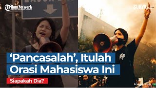 Inilah Mahasiswi yang Orasi Pancasalah Saat Demo Tolak Cipta Kerja di Makassar