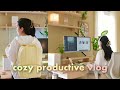 Cozy productive vlog  working at aesthetic cafe new pergola pickleball desk setup giveaway 