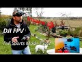 DJI FPV: First FPV Flight & some Broken Goggles, with raw Drone & Goggles footage