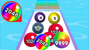 Ball Run 2048 Game 🎮 Play iOS Android | 3D Ball Run Gameplay Level Complete - Top4Gamer