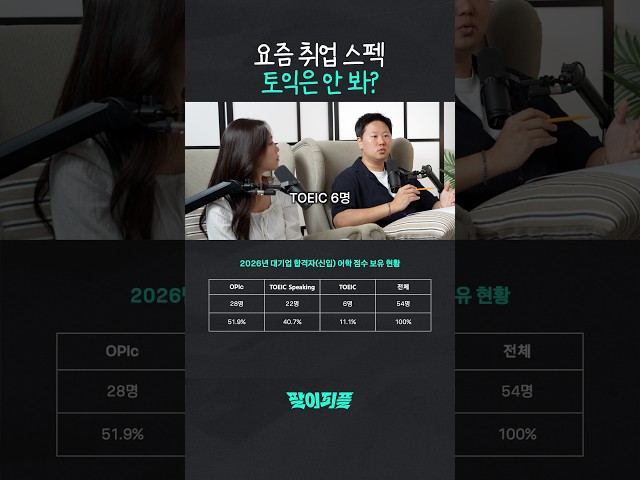 요즘은 토익 안 보나요??