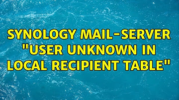 Synology Mail-Server "User unknown in local recipient table"
